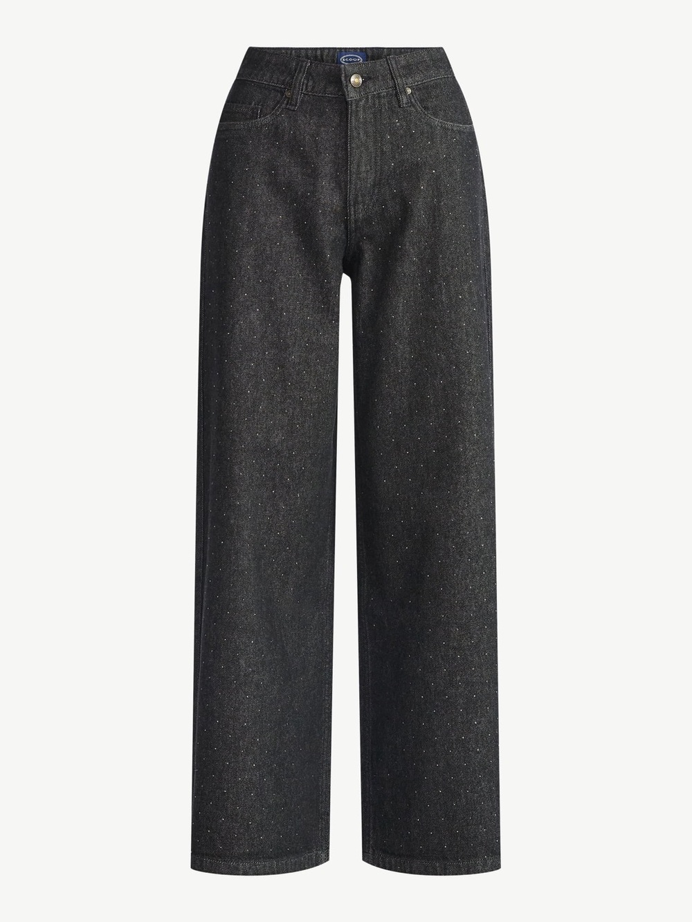 NWT Rhinestone Embellished Wide Leg Jeans